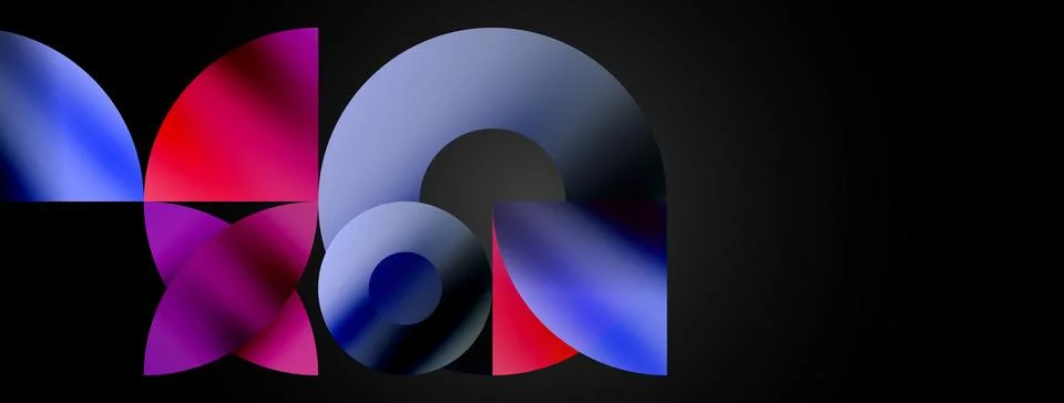 Circle and triangle abstract background. Concept for creative technology Stock Illustration