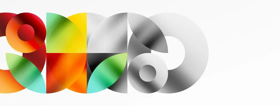 Circle and triangle abstract background. Concept for creative technology Stock Illustration