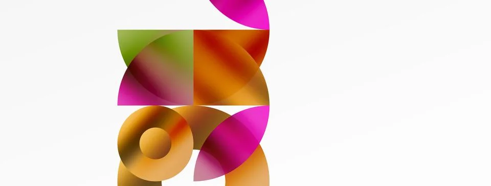 Circle and triangle abstract background. Concept for creative technology Stock Illustration