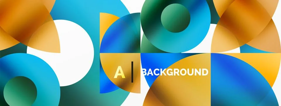 Circle and triangle abstract background. Concept for creative technology Illustrazione stock