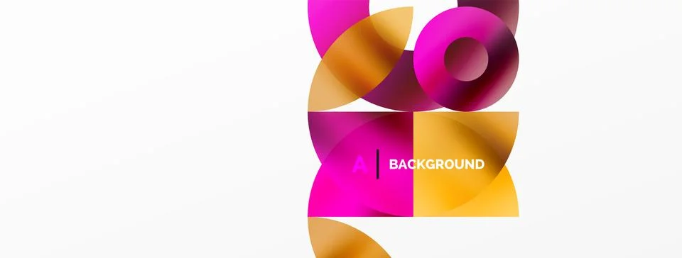 Circle and triangle abstract background. Concept for creative technology Stock Illustration