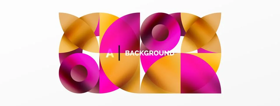 Circle and triangle abstract background. Concept for creative technology Stock Illustration