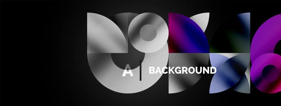 Circle and triangle abstract background. Concept for creative technology Stock Illustration