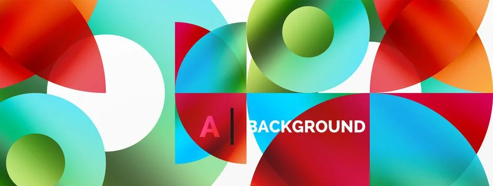 Circle and triangle abstract background. Concept for creative technology Stock Illustration
