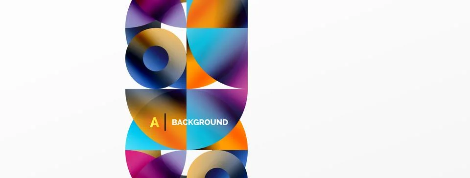 Circle and triangle abstract background. Concept for creative technology Stock Illustration