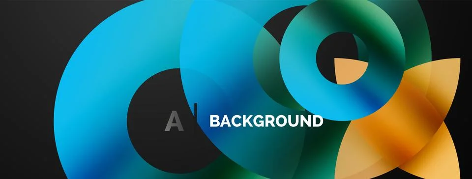 Circle and triangle abstract background. Concept for creative technology Stock Illustration