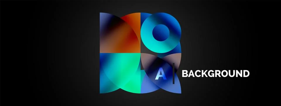 Circle and triangle abstract background. Concept for creative technology Stock Illustration