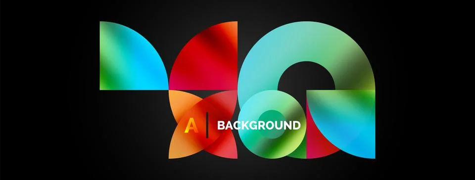 Circle and triangle abstract background. Concept for creative technology Stock Illustration