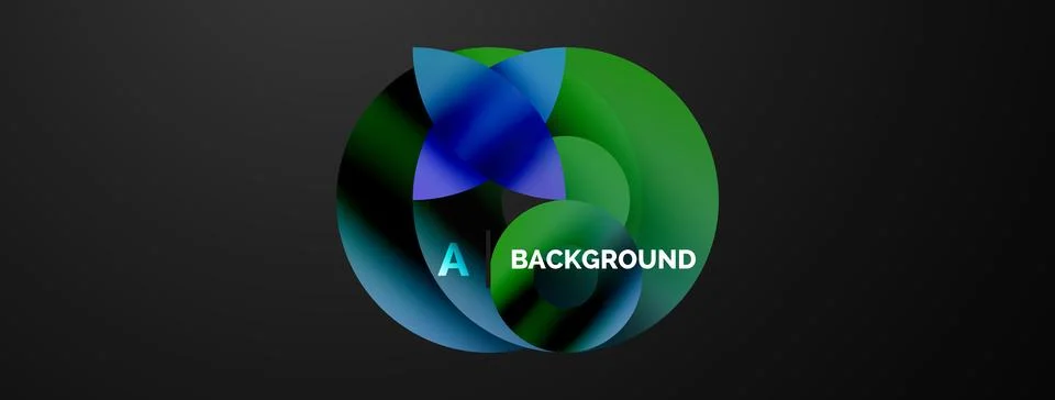 Circle and triangle abstract background. Concept for creative technology Stock Illustration