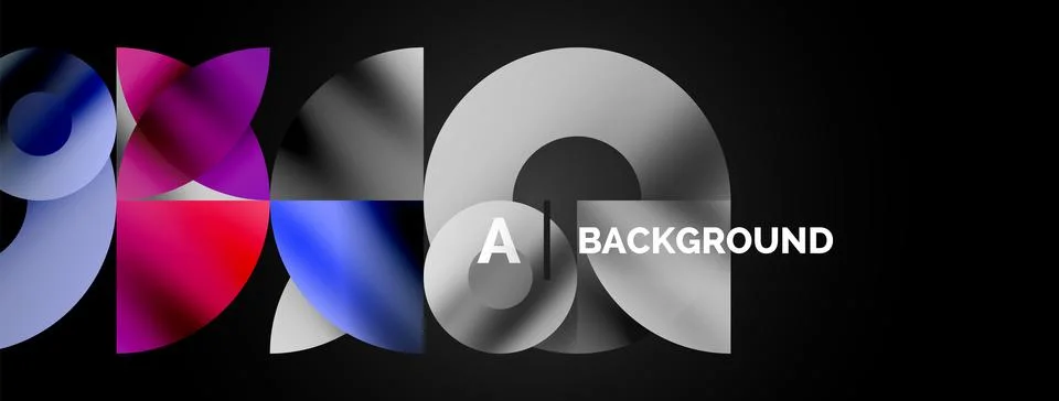Circle and triangle abstract background. Concept for creative technology Stock Illustration
