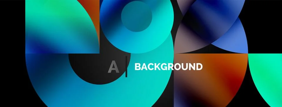 Circle and triangle abstract background. Concept for creative technology Stock Illustration
