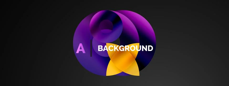 Circle and triangle abstract background. Concept for creative technology Stock Illustration