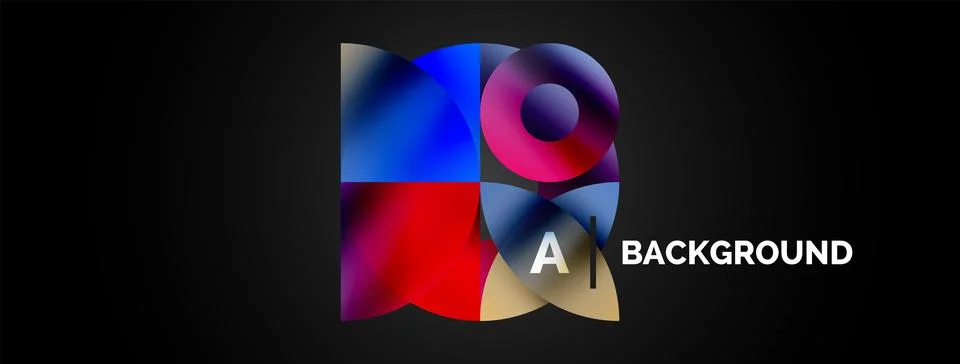 Circle and triangle abstract background. Concept for creative technology Stock Illustration