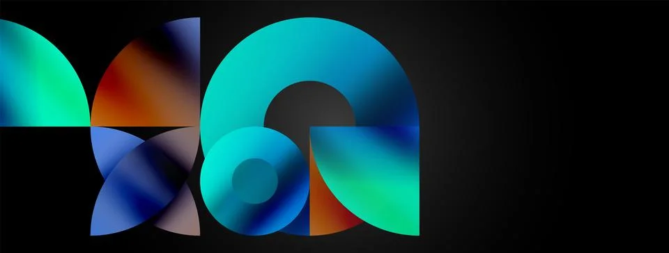 Circle and triangle abstract background. Concept for creative technology Stock Illustration