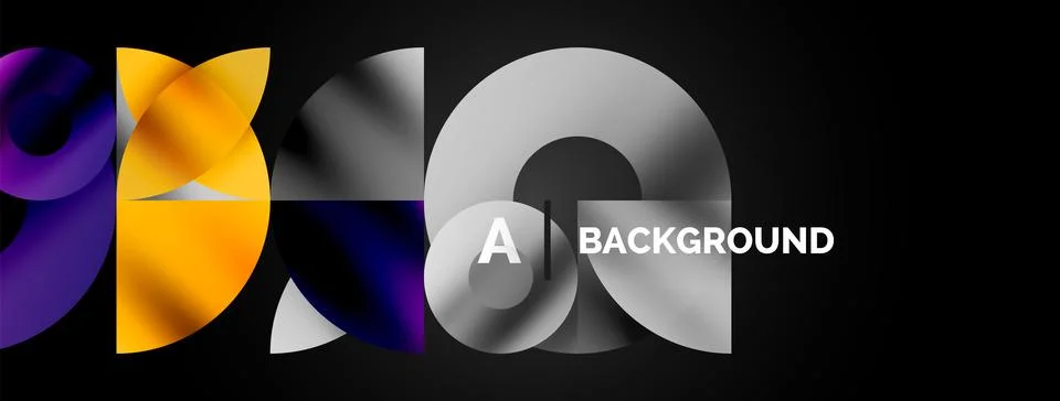 Circle and triangle abstract background. Concept for creative technology 스톡 일러스트