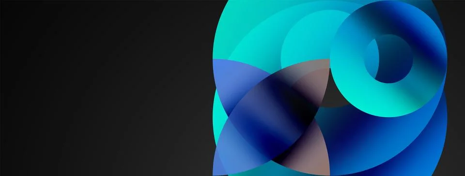 Circle and triangle abstract background. Concept for creative technology Stock Illustration
