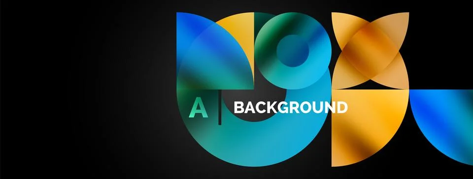 Circle and triangle abstract background. Concept for creative technology Stock Illustration
