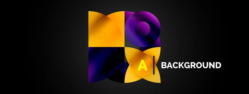 Circle and triangle abstract background. Concept for creative technology Stock Illustration