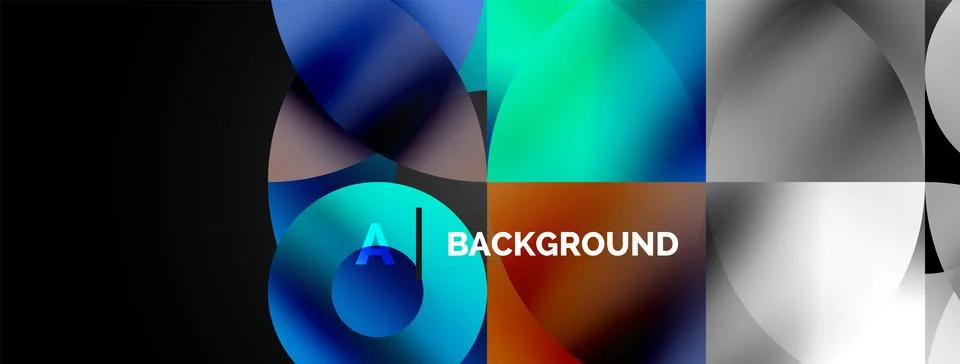 Circle and triangle abstract background. Concept for creative technology Ilustración de archivo