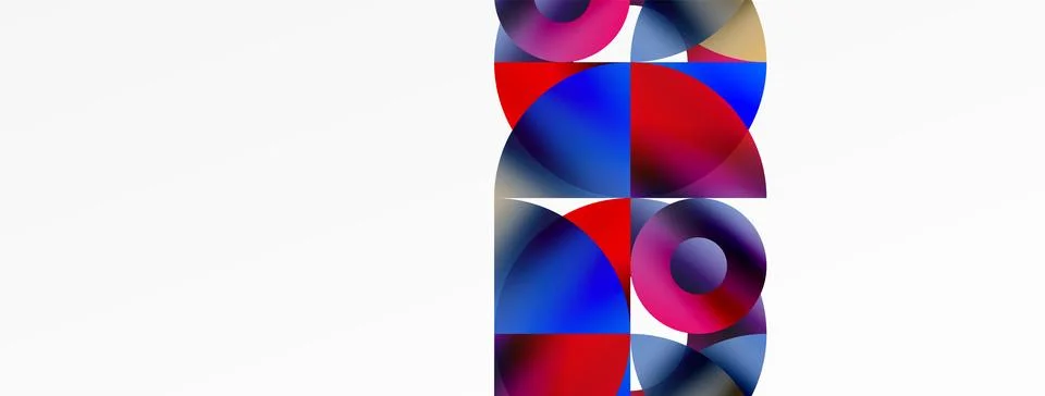 Circle and triangle abstract background. Concept for creative technology Stock Illustration