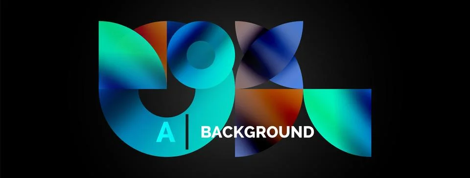 Circle and triangle abstract background. Concept for creative technology Illustrazione stock