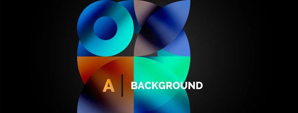 Circle and triangle abstract background. Concept for creative technology Stock Illustration