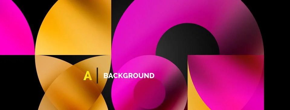 Circle and triangle abstract background. Concept for creative technology Stock Illustration