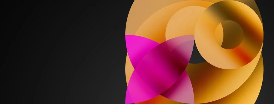 Circle and triangle abstract background. Concept for creative technology Stock Illustration