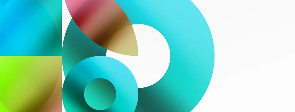 Circle and triangle abstract background. Concept for creative technology Stock Illustration