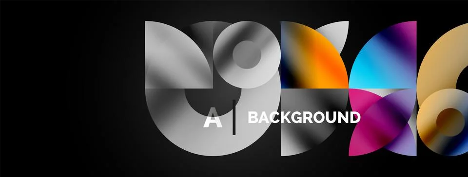 Circle and triangle abstract background. Concept for creative technology Stock Illustration