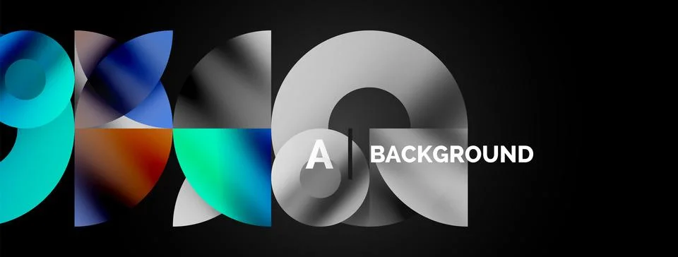 Circle and triangle abstract background. Concept for creative technology Stock Illustration