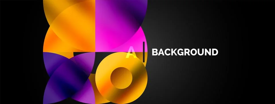 Circle and triangle abstract background. Concept for creative technology Illustrazione stock