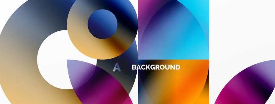 Circle and triangle abstract background. Concept for creative technology Stock Illustration