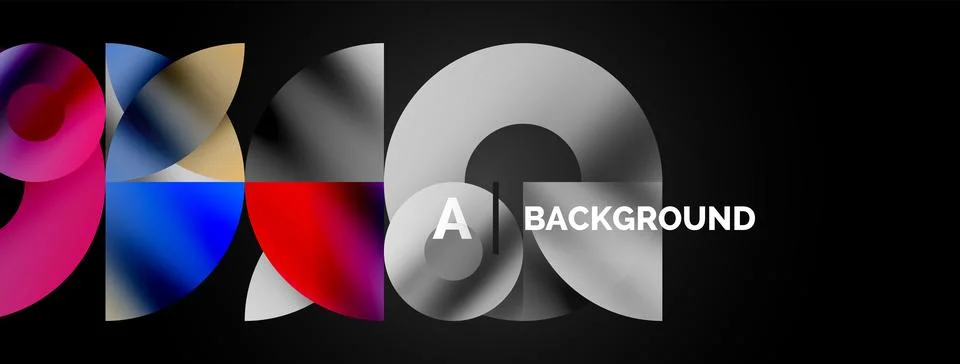 Circle and triangle abstract background. Concept for creative technology Stock Illustration