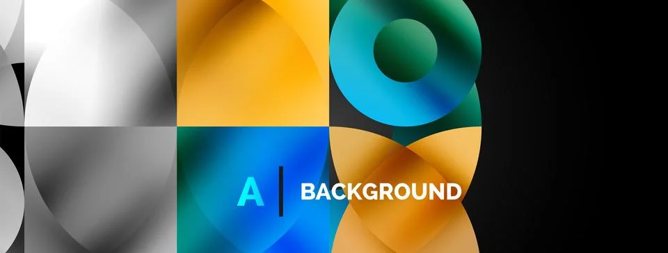 Circle and triangle abstract background. Concept for creative technology Stock Illustration