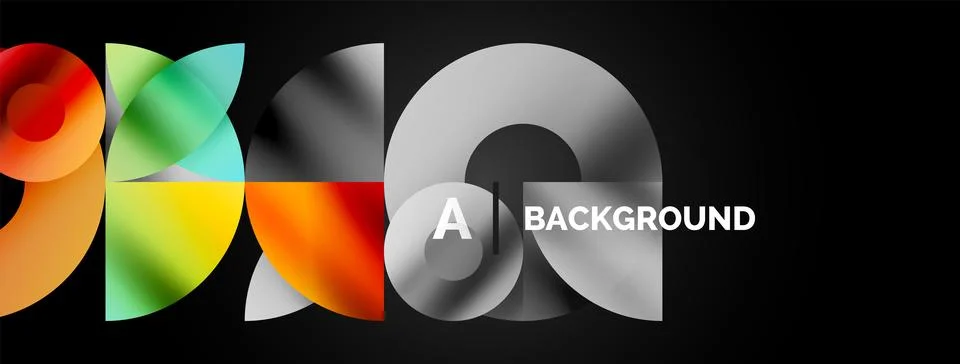 Circle and triangle abstract background. Concept for creative technology Stock Illustration