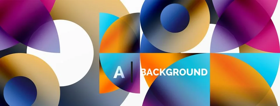Circle and triangle abstract background. Concept for creative technology Illustrazione stock