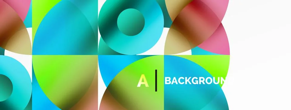 Circle and triangle abstract background. Concept for creative technology Stock Illustration