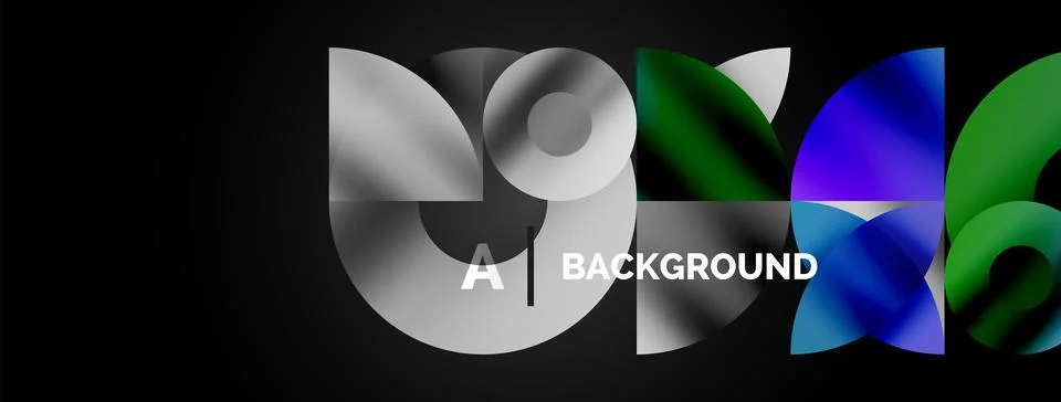 Circle and triangle abstract background. Concept for creative technology Stock Illustration