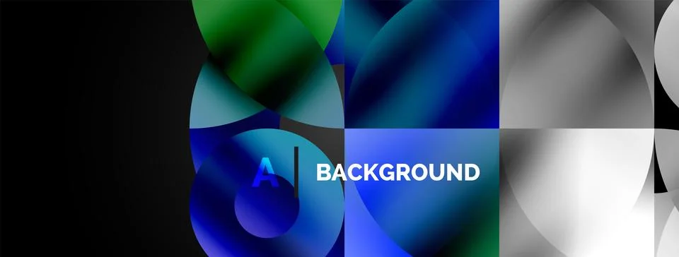Circle and triangle abstract background. Concept for creative technology Illustrazione stock