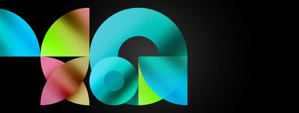 Circle and triangle abstract background. Concept for creative technology Stock Illustration