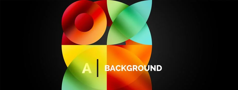 Circle and triangle abstract background. Concept for creative technology Stock Illustration
