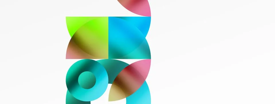 Circle and triangle abstract background. Concept for creative technology Stock Illustration
