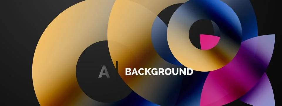 Circle and triangle abstract background. Concept for creative technology Stock Illustration