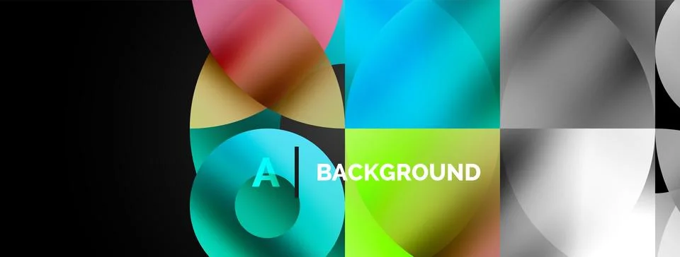 Circle and triangle abstract background. Concept for creative technology Stock Illustration