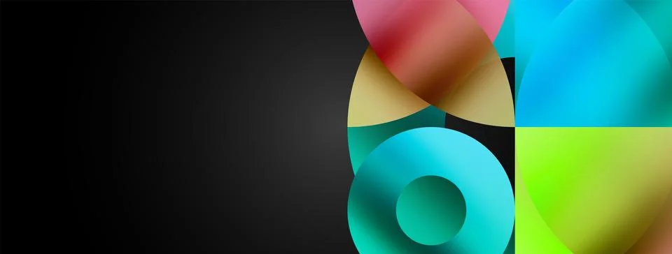Circle and triangle abstract background. Concept for creative technology Stock Illustration