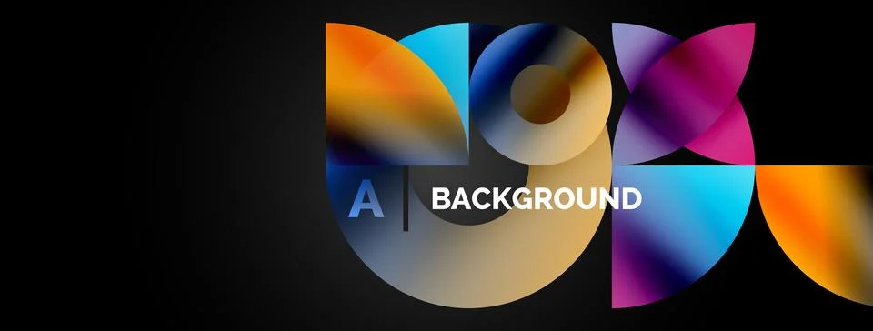 Circle and triangle abstract background. Concept for creative technology Stock Illustration