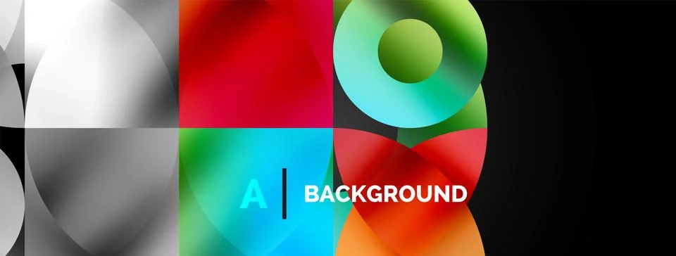 Circle and triangle abstract background. Concept for creative technology Stock Illustration