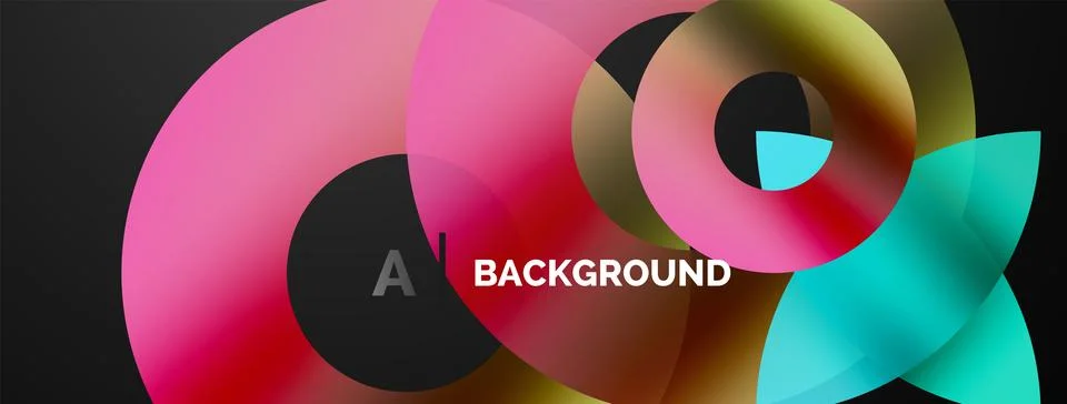Circle and triangle abstract background. Concept for creative technology Stock Illustration