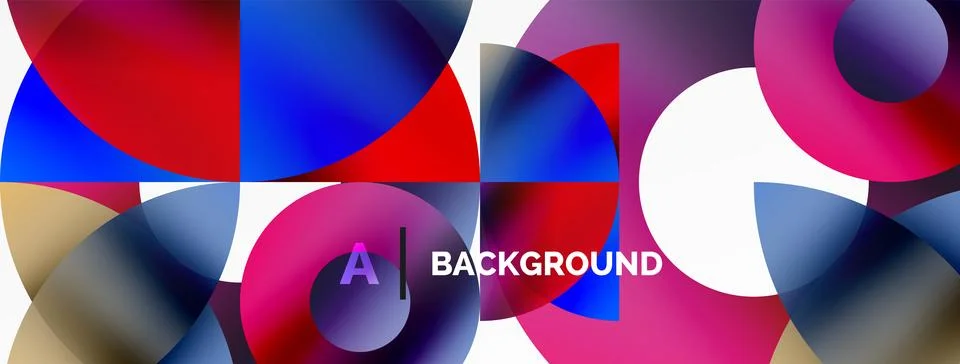 Circle and triangle abstract background. Concept for creative technology Stock Illustration